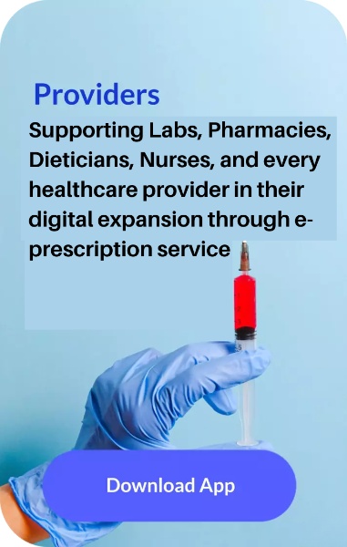 Supporting Labs, Pharmacies, Dieticians, Nurses, and every healthcare provider in their digital expansion through e-prescription service